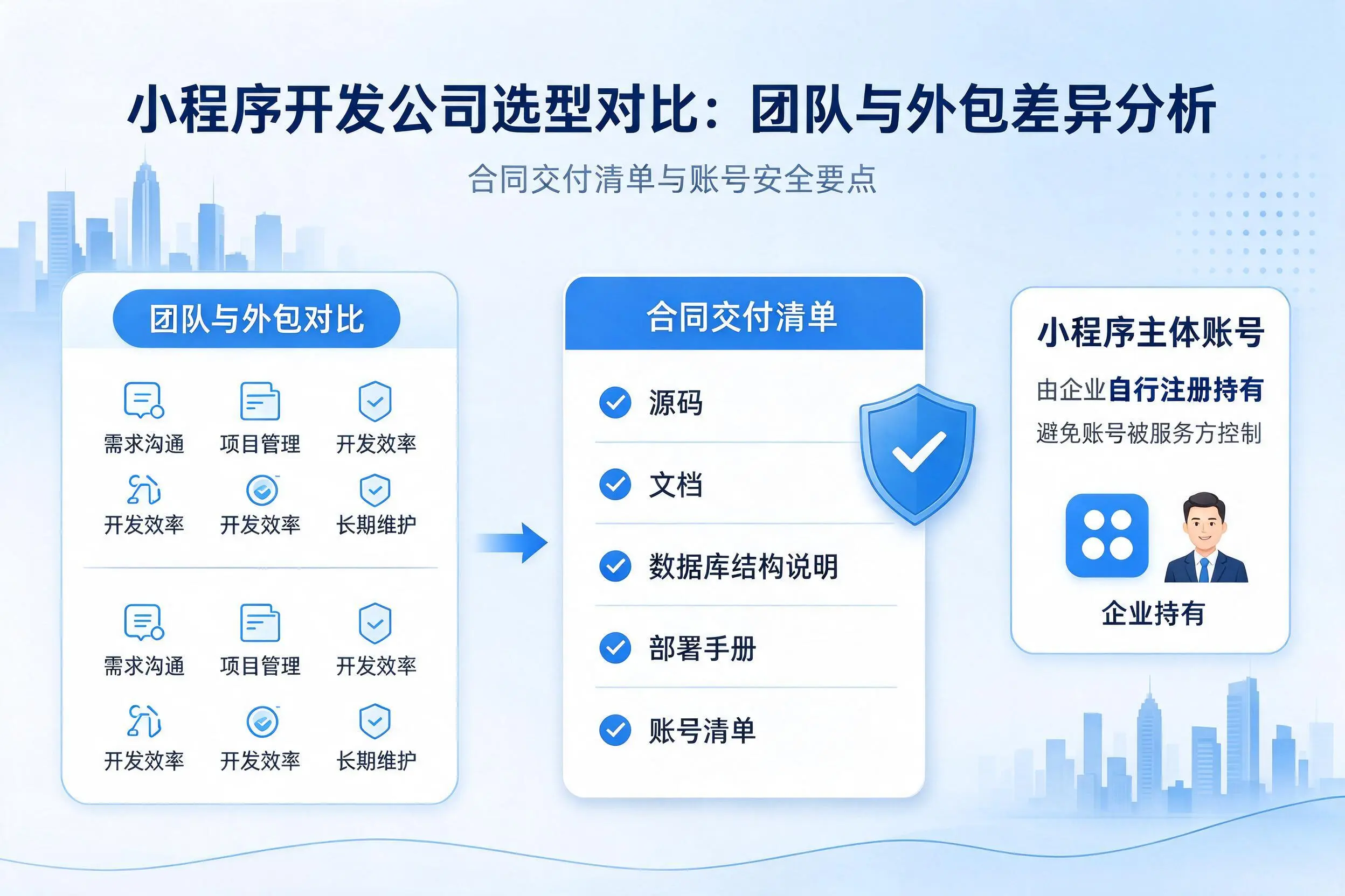 阜新小程序开发公司选型对比：团队与外包差异分析