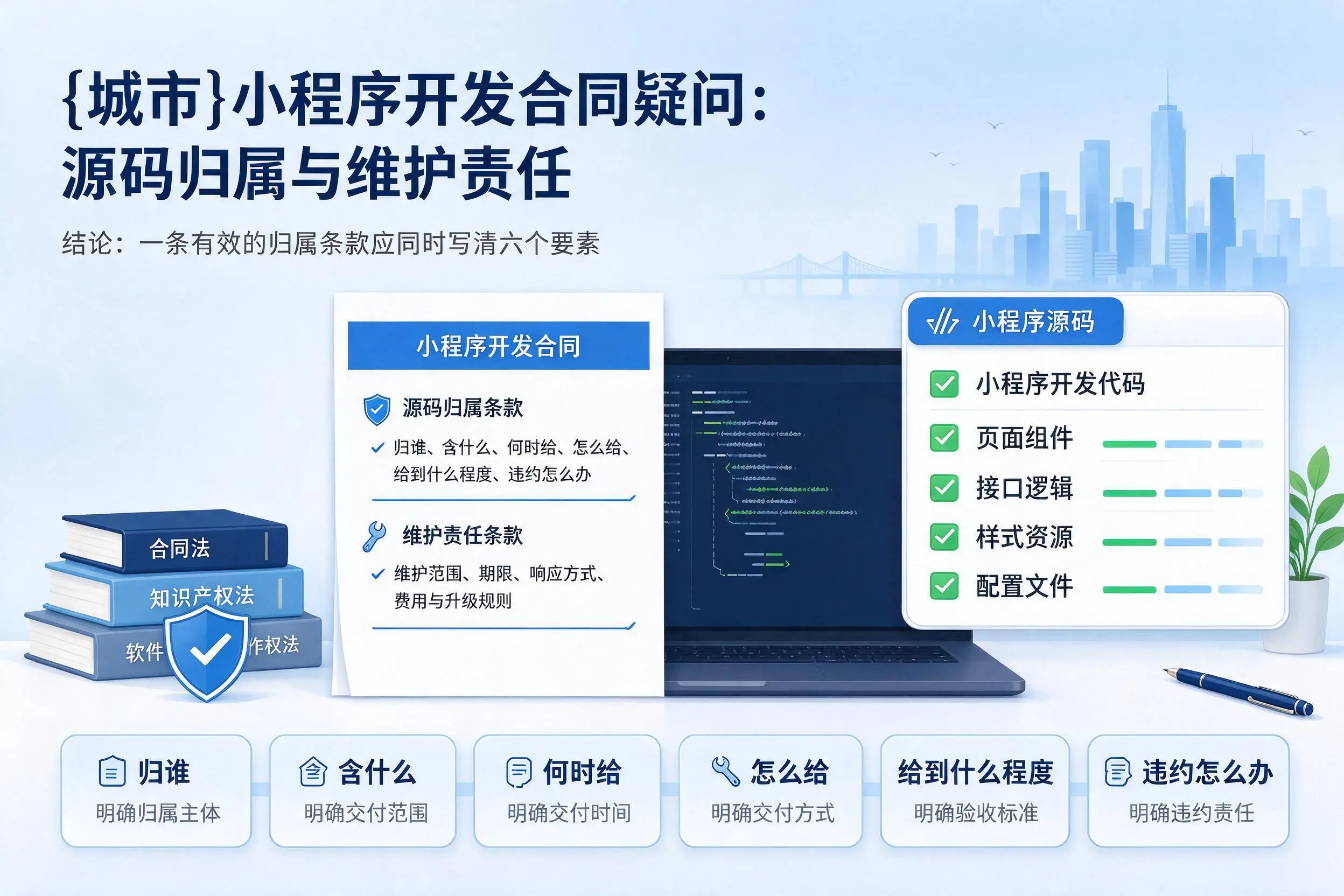 阜新小程序开发合同疑问：源码归属与维护责任