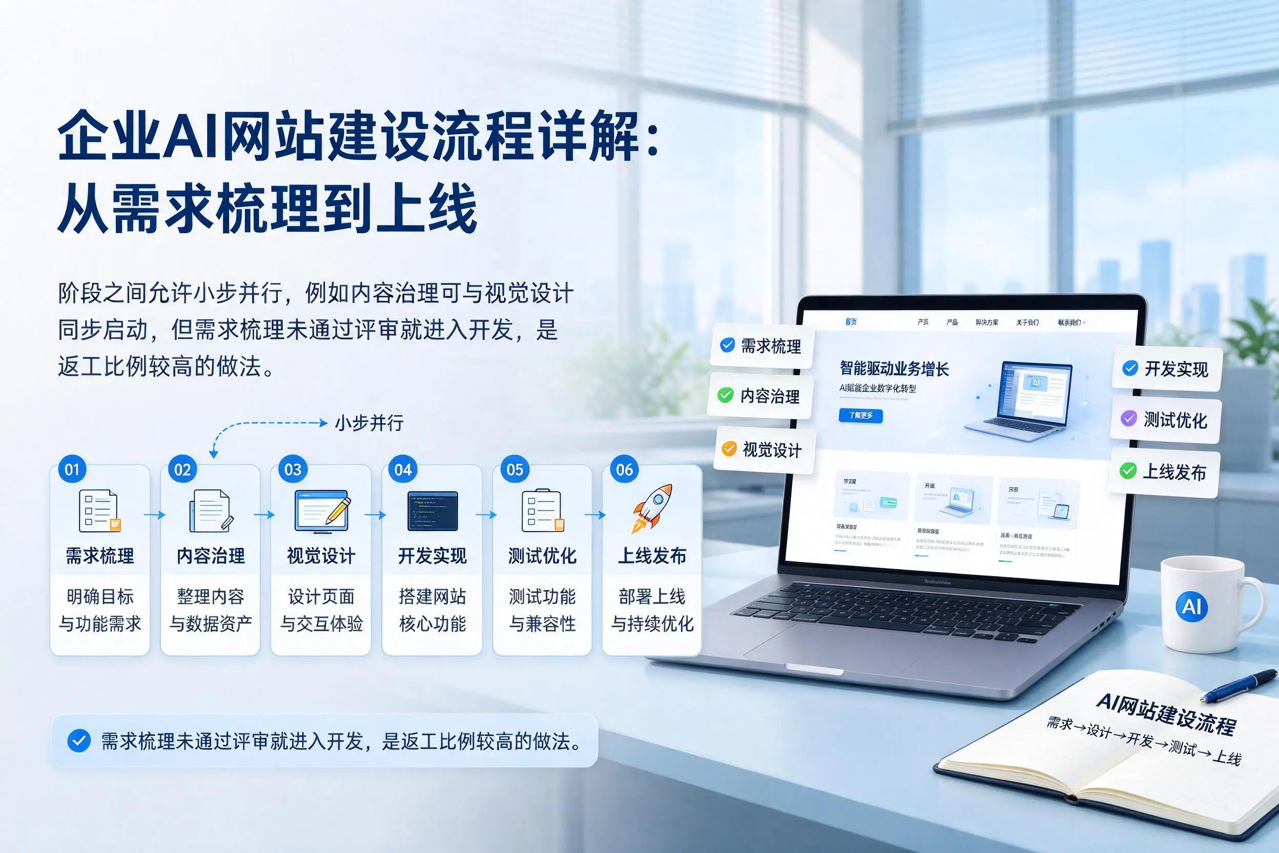 阜新企业AI网站建设流程详解：从需求梳理到上线