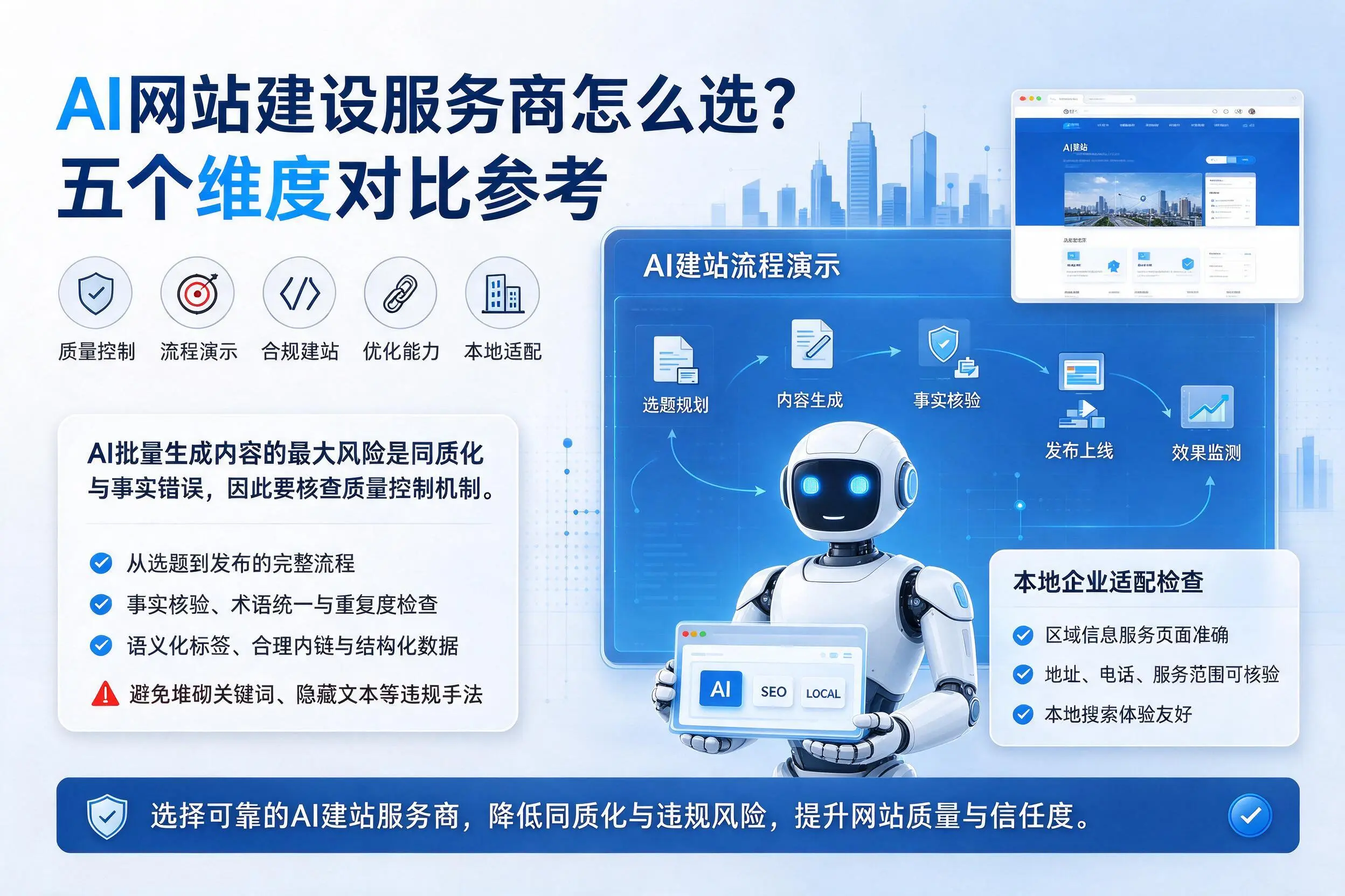 阜新AI网站建设服务商怎么选？五个维度对比参考