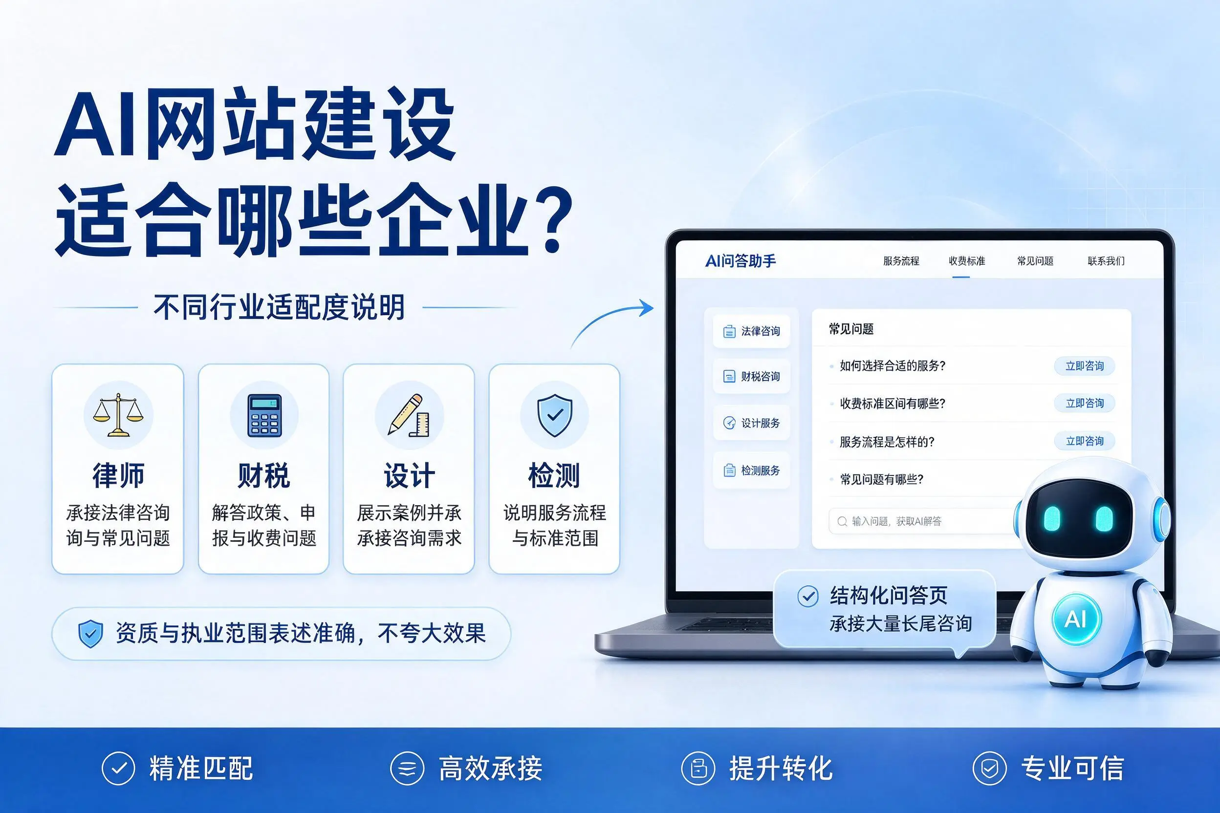 AI网站建设适合哪些企业？阜新不同行业适配度说明